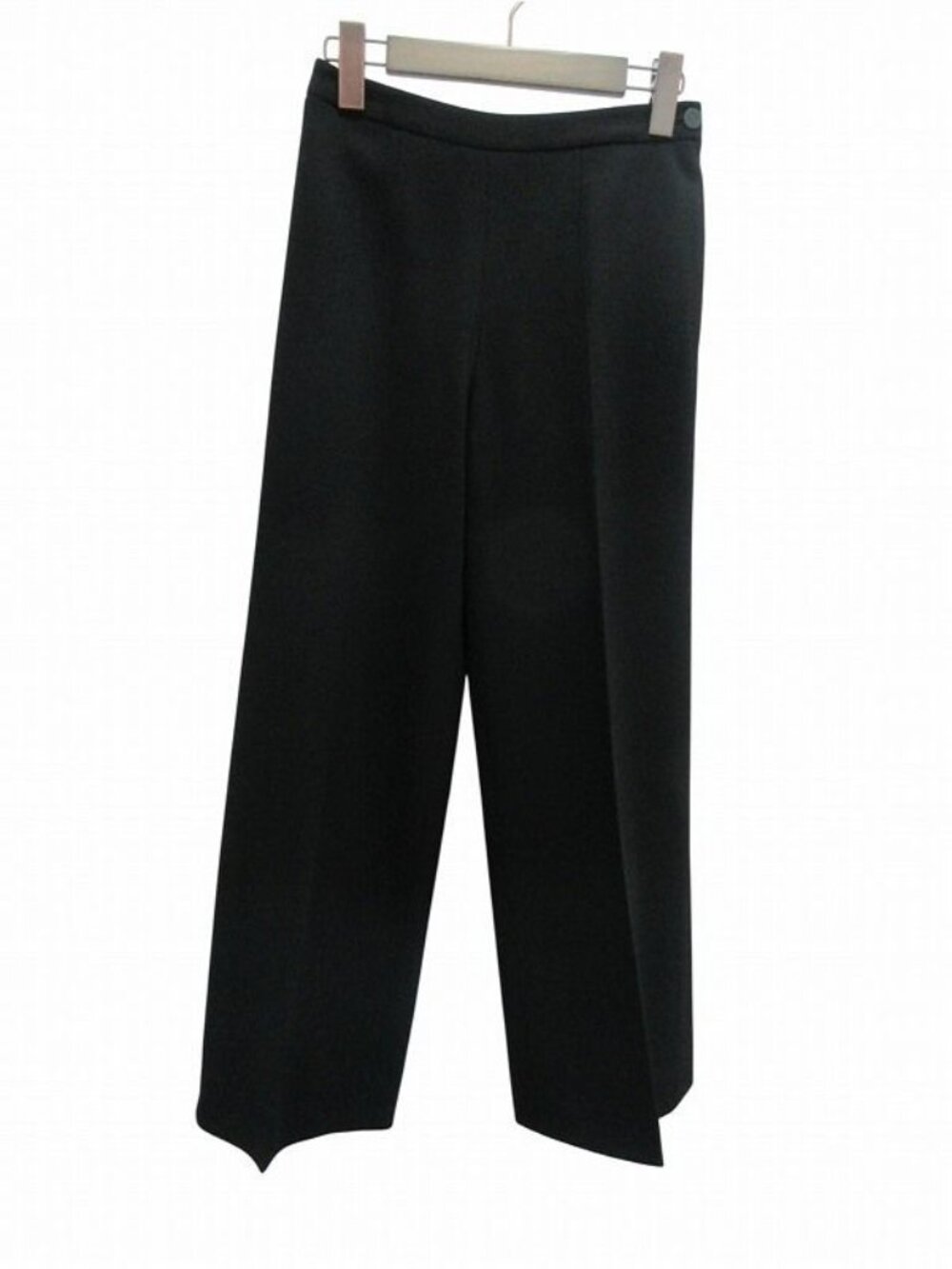Chanel Wide Pants Wool Black 36